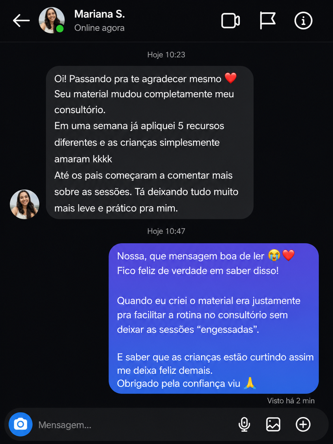 Depoimento de Mariana S.